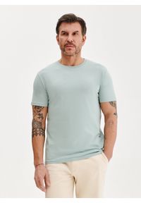 Pako Lorente - PAKO LORENTE – Bawełniany zielony t-shirt. Okazja: na co dzień. Kolor: zielony, niebieski, żółty, oliwkowy. Materiał: bawełna. Styl: casual #3