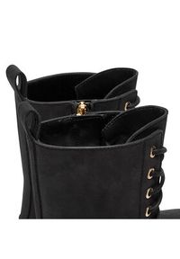 Pollini Trzewiki SA24074G1LTO0000 Czarny. Kolor: czarny. Materiał: nubuk, skóra #6