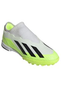 Adidas - Buty adidas X CRAZYFAST.3 Ll Tf Jr IE1499 białe białe. Kolor: biały. Materiał: materiał. Szerokość cholewki: normalna