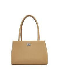 Tommy Jeans Torebka Tjw American Cool Med Tote AW0AW17297 Beżowy. Kolor: beżowy. Materiał: skórzane #5