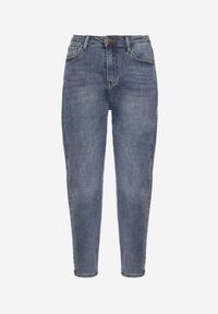 Renee - Niebieskie Casualowe Jeansy Mom Fit High Waist Nellanea. Okazja: na co dzień. Stan: podwyższony. Kolor: niebieski. Styl: casual #4