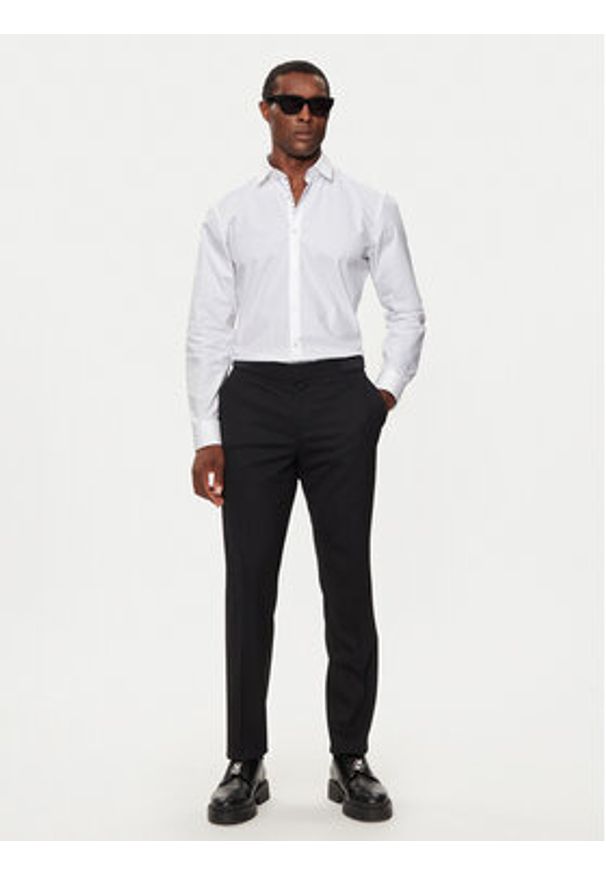 Hugo Koszula Koey 50519729 Biały Slim Fit. Kolor: biały. Materiał: bawełna