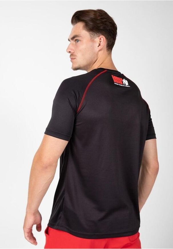 GORILLA WEAR - Performance Koszulka - Czarny/Czerwony. Kolor: czerwony, czarny, wielokolorowy. Sport: fitness