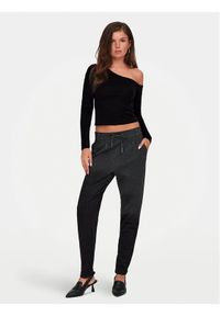 only - ONLY Bluzka Live Love 15344398 Czarny Slim Fit. Kolor: czarny. Materiał: bawełna