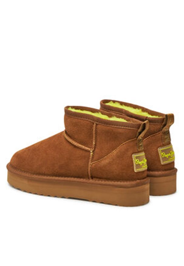 Pepe Jeans Śniegowce PLS50536 Brązowy. Kolor: brązowy. Materiał: skóra, zamsz