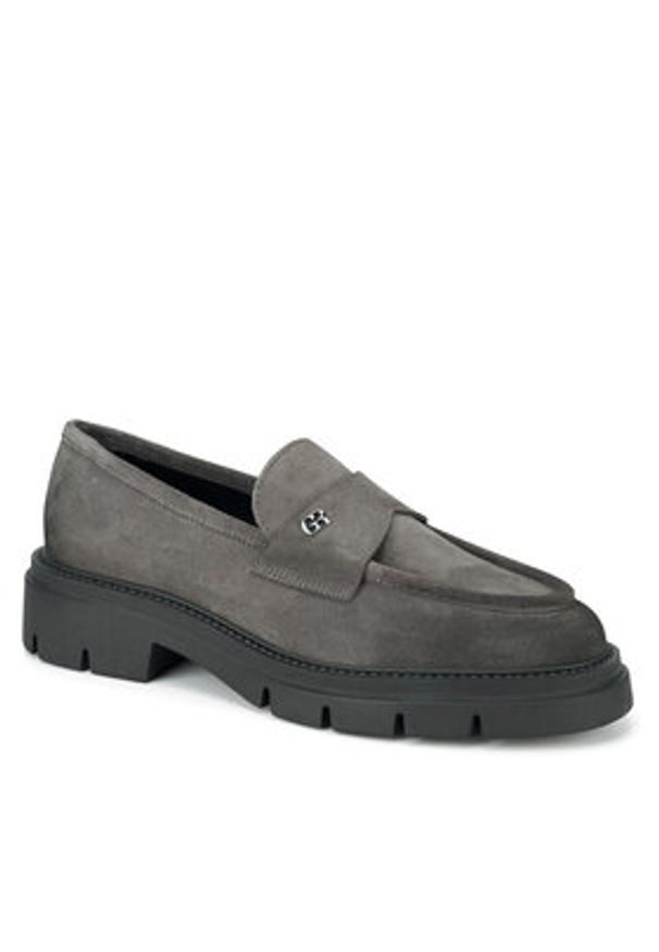 Gino Rossi Loafersy GRACE-I24-2637LM Szary. Kolor: szary. Materiał: skóra, zamsz