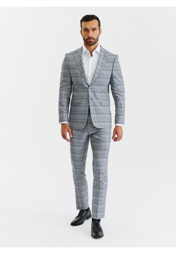 Pako Lorente - PAKO LORENTE – Kraciaste męskie spodnie garniturowe. Materiał: poliester, elastan, wiskoza