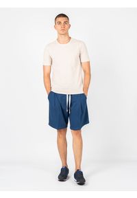 Xagon Man T-Shirt "Lino" | P2308 2JX 2405 | Mężczyzna | Beżowy. Okazja: na co dzień. Kolor: beżowy. Materiał: len, bawełna. Styl: casual #4