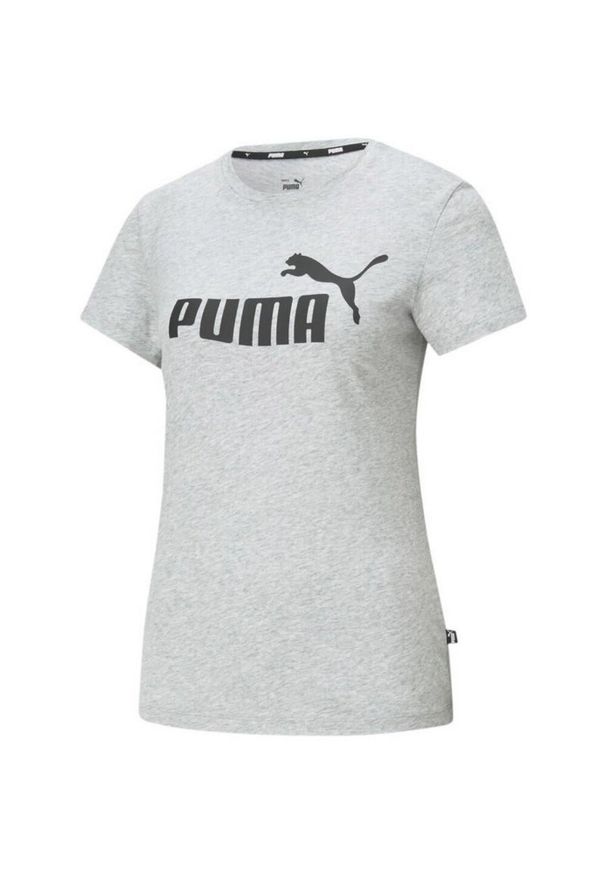 Puma - T-shirt Damski Logo ESS. Kolor: szary