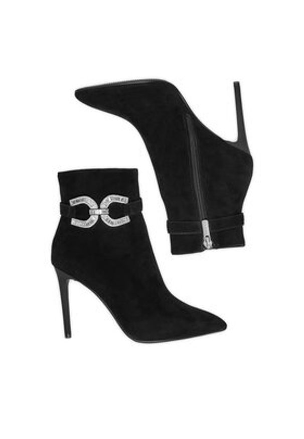 Eva Minge Botki EO-ELENA-E327-20B-R019 Czarny. Kolor: czarny. Materiał: zamsz, skóra