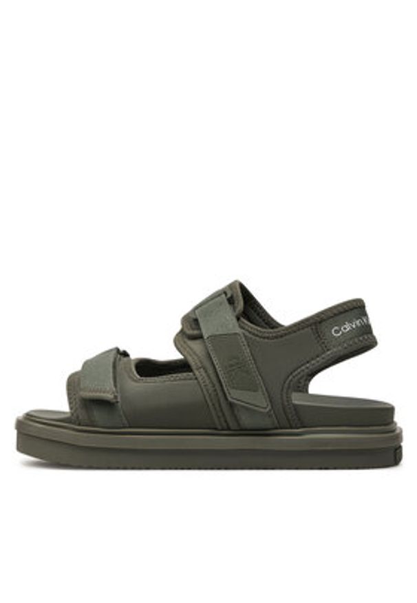 Calvin Klein Jeans Sandały Sandal Velcro Np In Mr YM0YM00940 Zielony. Kolor: zielony. Materiał: materiał