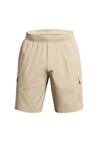 Spodenki treningowe męskie Under Armour Stretch Woven Cargo. Kolor: zielony. Sport: fitness #1