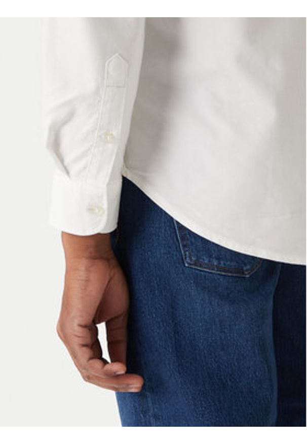 Tommy Jeans Koszula Oxford DM0DM22836 Écru Regular Fit. Kolor: kremowy. Materiał: bawełna