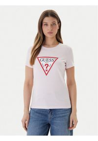 Guess T-Shirt W1YI1B I3Z14 Różowy Regular Fit. Kolor: różowy. Materiał: bawełna #1