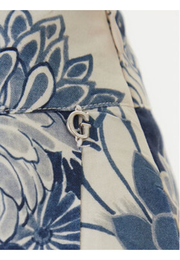 Guess Spodnie materiałowe W6GB02 W1578 Niebieski Regular Fit. Kolor: niebieski. Materiał: wiskoza