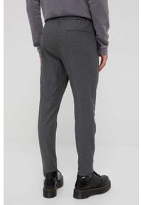 Only & Sons spodnie męskie kolor szary gładkie. Kolor: szary. Wzór: gładki #4