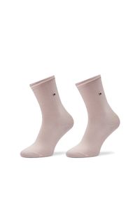 TOMMY HILFIGER - Tommy Hilfiger Skarpety długie 371221107 Różowy. Kolor: różowy. Materiał: materiał, bawełna
