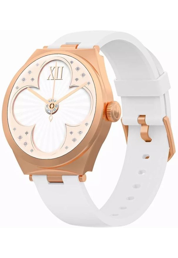 Smartwatch Gravity Smartwatch Różowe Złoto Biały GT25-4. Rodzaj zegarka: smartwatch. Kolor: różowy, złoty, wielokolorowy, biały