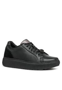 Geox Sneakersy D Graisy D46XFG 04622 C9999 Czarny. Kolor: czarny. Materiał: skóra #4