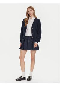 Tommy Jeans Kardigan Cable DW0DW21681 Granatowy Relaxed Fit. Kolor: niebieski. Materiał: bawełna #4