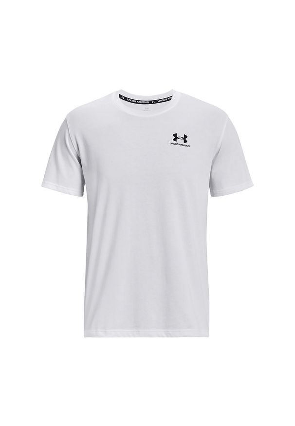 Koszulka fitness męska Under Armour Logo Emb Heavyweight. Kolor: biały. Sport: fitness