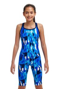 FUNKITA - Strój kąpielowy dziewczęcy Funkita Chaz Michael Fast Legs. Kolor: biały, niebieski, wielokolorowy. Materiał: poliester. Wzór: nadruk