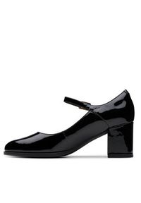Clarks Półbuty Freva 55 Strap 26181337 Czarny. Kolor: czarny. Materiał: skóra, lakier #3