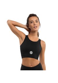 SIROKO - Stanik sportowy Fitness Siroko Crunch Black. Kolor: czarny. Materiał: nylon, elastan. Sport: fitness #1