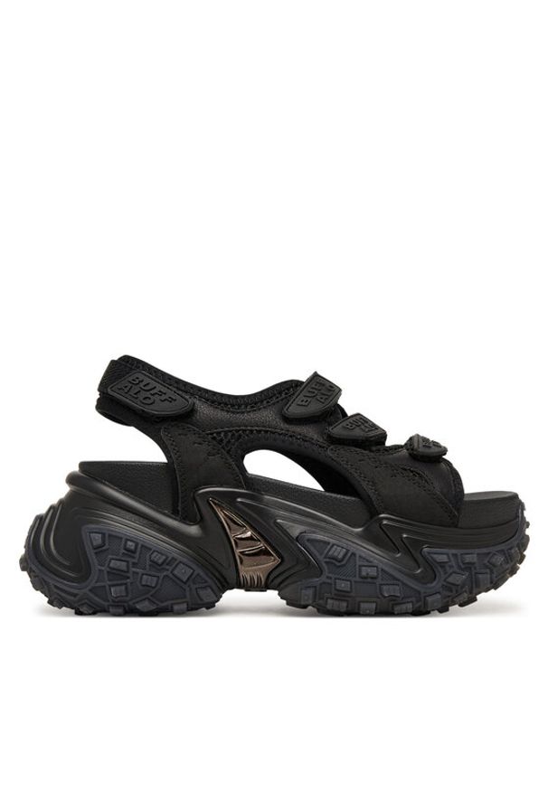 Buffalo Sandały Cerbo Sandal Track 1602366 Czarny. Kolor: czarny. Materiał: materiał