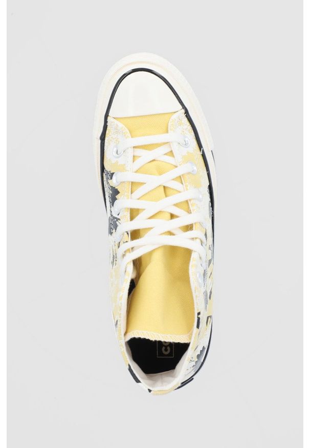 Converse - Trampki. Nosek buta: okrągły. Zapięcie: sznurówki. Kolor: żółty. Materiał: guma. Obcas: na platformie