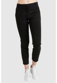 Pinko - PINKO Czarne spodnie cygaretki damskie, Rozmiar 42. Kolor: czarny. Materiał: tkanina