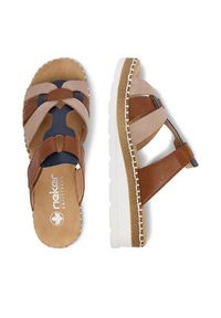 Rieker Klapki CEO-V1291-90 Brązowy jasny. Kolor: brązowy. Materiał: skóra #4