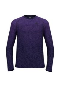 Koszulka męska Odlo ESSENTIAL SEAMLESS T-shirt crew neck l/s. Kolor: fioletowy. Sport: turystyka piesza