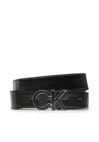 Calvin Klein Pasek Damski Re-Lock Saff Ck 3cm Belt Saff K60K609982 Czarny. Kolor: czarny. Materiał: skóra