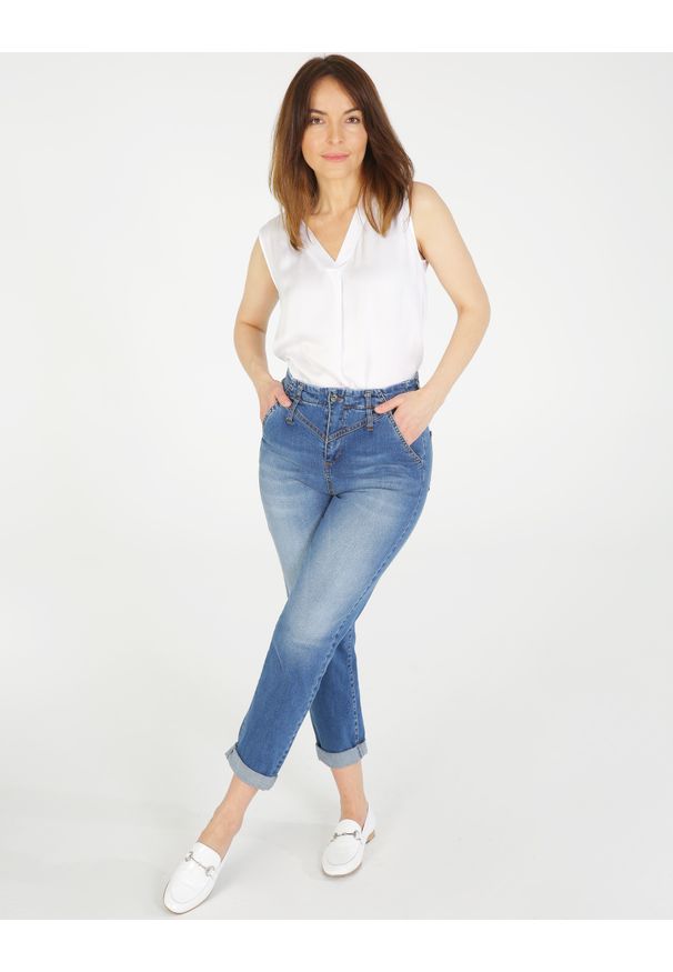 Unisono - SPODNIE - JEANSY 146-208300J JEME. Materiał: jeans