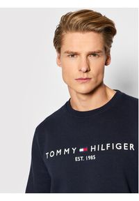 TOMMY HILFIGER - Tommy Hilfiger Dres Logo MW0MW24845 Granatowy Regular Fit. Kolor: niebieski. Materiał: syntetyk, bawełna