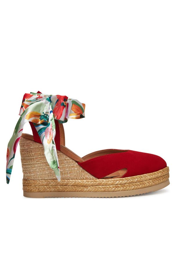 Espadryle Unisa. Kolor: czerwony