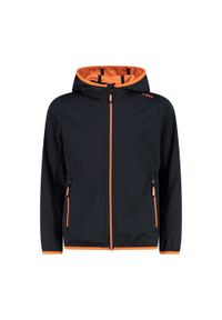 Kurtka dziecięca turystyczna CMP 39A5115. Okazja: na co dzień. Typ kołnierza: kaptur. Kolor: czarny. Materiał: softshell. Styl: casual, sportowy #1