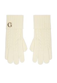 Guess Rękawiczki Damskie AW5382 POL02 Biały. Kolor: biały. Materiał: akryl, materiał
