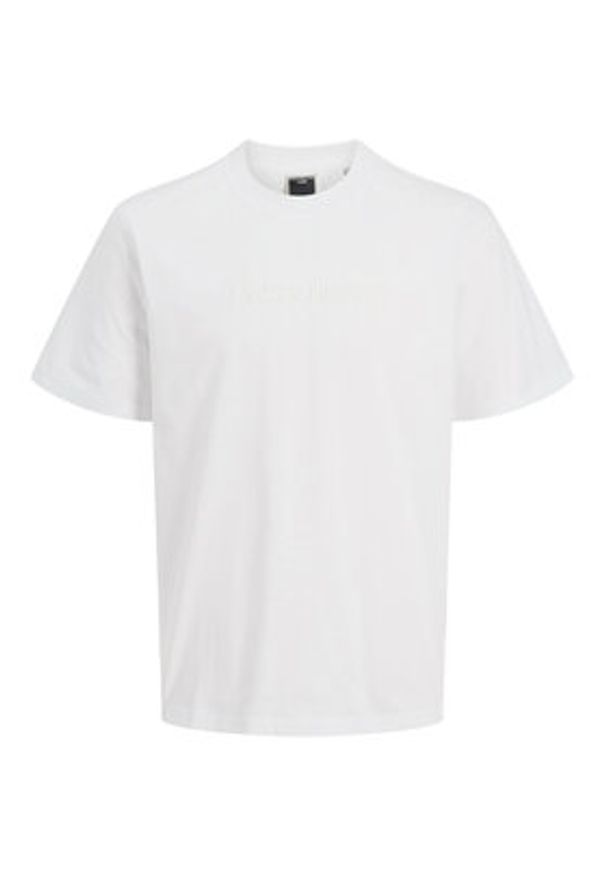 Jack & Jones - Jack&Jones T-Shirt Recharge 12273070 Biały Relaxed Fit. Kolor: biały. Materiał: bawełna