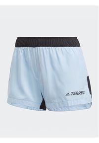 Adidas - adidas Szorty sportowe Terrex Trail Running Shorts HS9555 Błękitny Slim Fit. Kolor: niebieski. Materiał: syntetyk. Sport: bieganie #5
