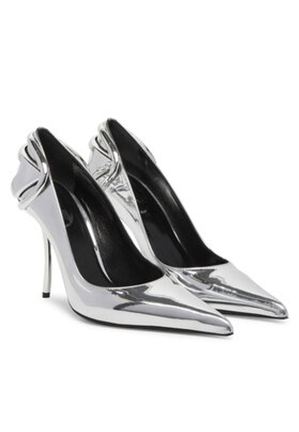 Diesel Szpilki D-Ten&Half P Y03426P1660 Srebrny. Kolor: srebrny. Materiał: skóra. Obcas: na szpilce