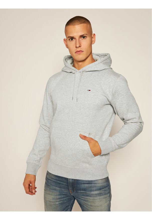 Bluza Tommy Jeans. Kolor: szary. Materiał: bawełna, syntetyk