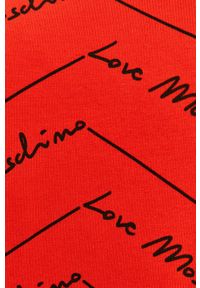 Love Moschino - Bluza. Typ kołnierza: bez kaptura. Kolor: czerwony. Materiał: bawełna, dzianina, elastan. Długość rękawa: długi rękaw. Długość: długie #2