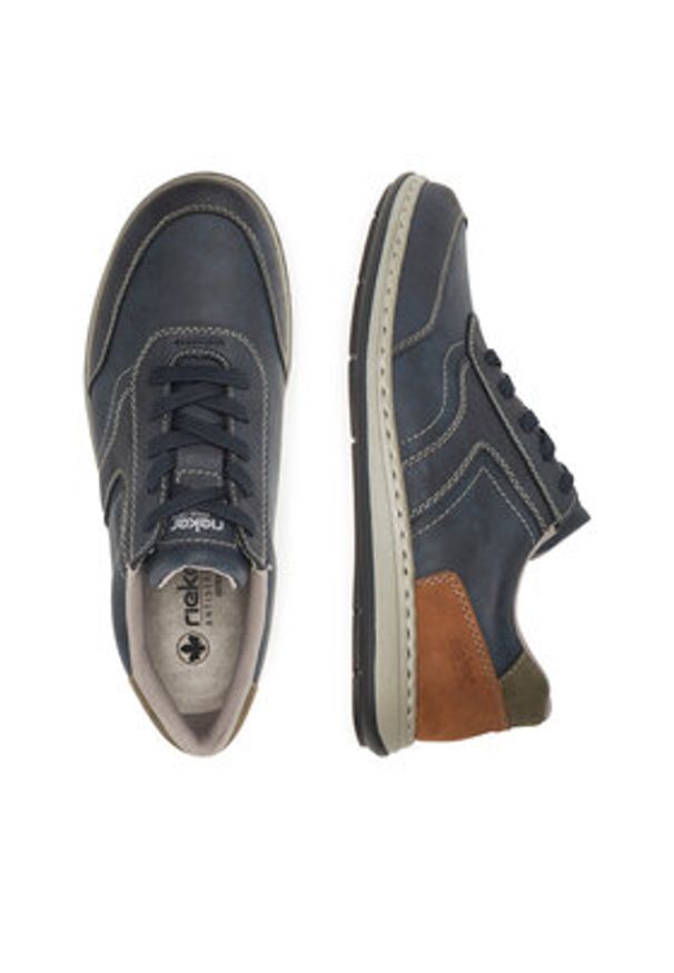 Rieker Sneakersy 17304-14 Granatowy. Kolor: niebieski. Materiał: materiał