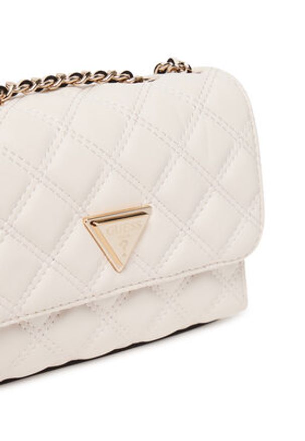 Guess Torebka Giully II Mini HWQG96 73740 Biały. Kolor: biały. Materiał: skórzane