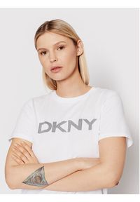 DKNY Sport T-Shirt DP1T6749 Biały Regular Fit. Kolor: biały. Materiał: bawełna. Styl: sportowy