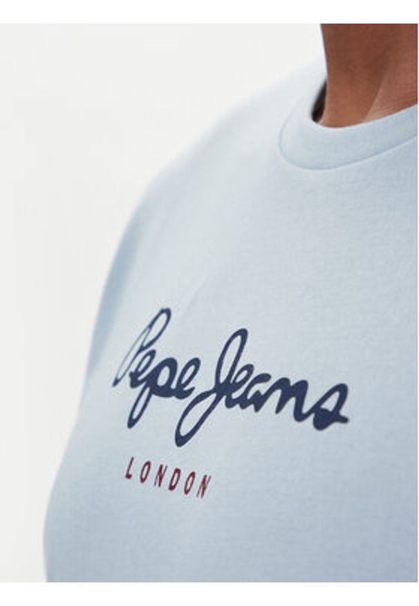 Pepe Jeans T-Shirt Eggo N PM509979 Niebieski Regular Fit. Kolor: niebieski. Materiał: bawełna