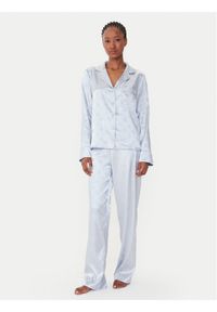 Guess Piżama O5BX05 W4732 Beżowy Regular Fit. Kolor: beżowy. Materiał: satyna