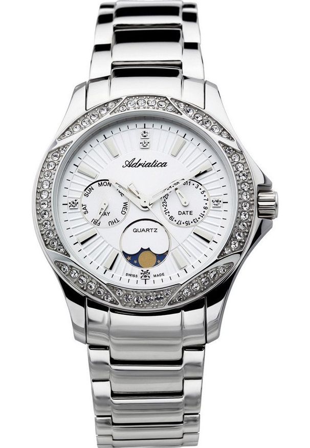 Zegarek Adriatica Zegarek damski Adriatica A3420.5113QFZ srebrny. Kolor: srebrny